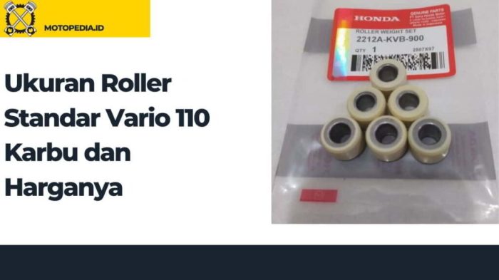 Ukuran Roller Standar Beat