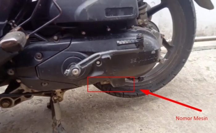 Letak Nomor Rangka dan Nomor Mesin Honda Beat Letak Nomor Rangka dan Nomor Mesin Honda Beat