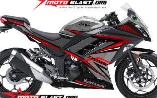 Abu motor warna Abu abu dan merah di motor