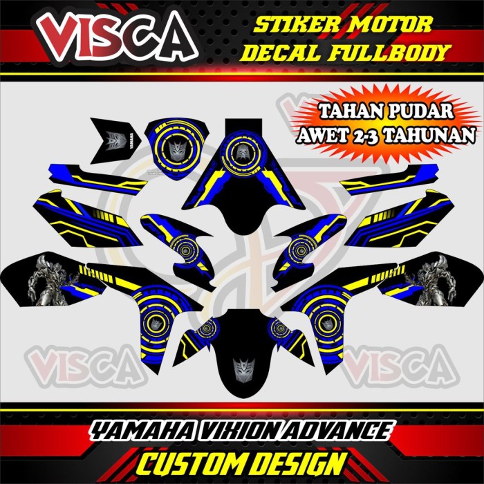 Vixion shopee stiker Accessories motor vixion advance