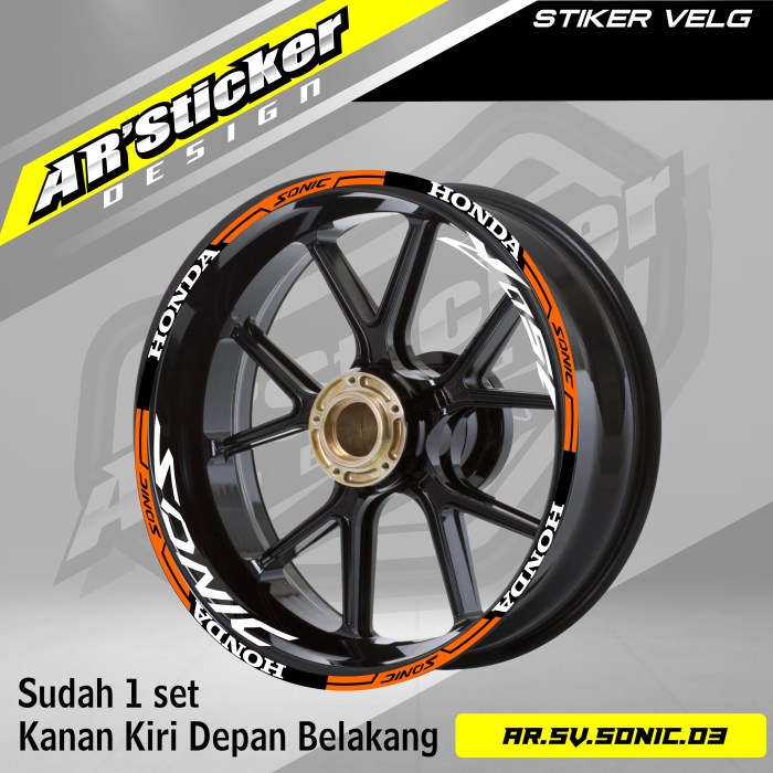 Shopee jari velg sepaket hemat paket Accesories velg sonic