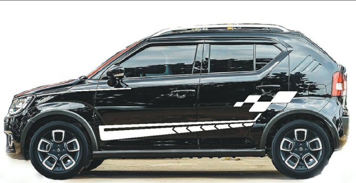 Ignis suzuki samping stiker bodi atas mobil Acesoris bodi samping advandce gp