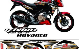 Vixion striping modif nvl aksesoris nva terlengkap Accessories stikers striping vixion advance red