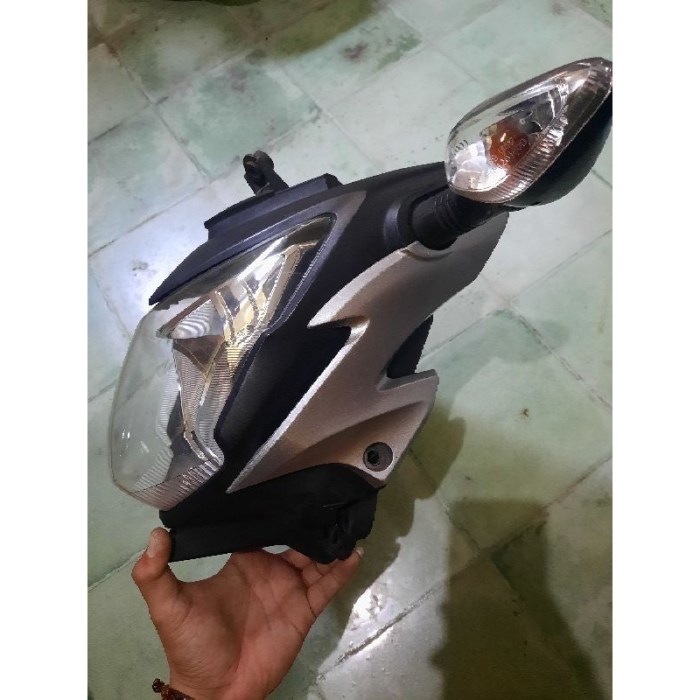 Lampu headlamp cb150r pesek yb100 braket autopal accecories stiker dudukan aksesoris 1 set headlamp cb150r sf