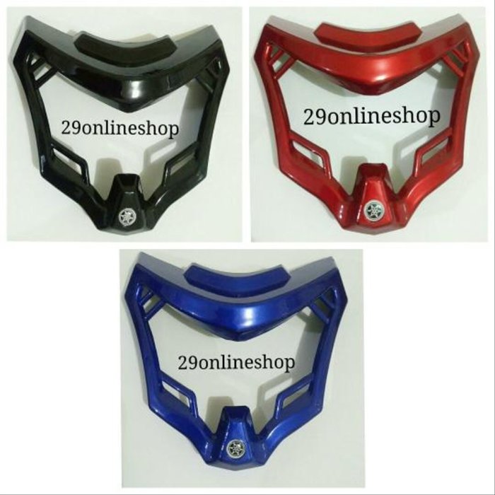 Merah kedok vixion lampu nva depan headlamp reflektor sparepart Accesoris headlamp vixion advance lengkap yogyakarta