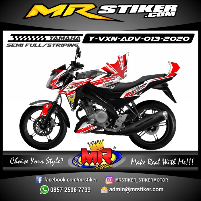 Stiker decal vixion grafis movistar marcvds getch tech mrstiker Accessories vixion advance movistar