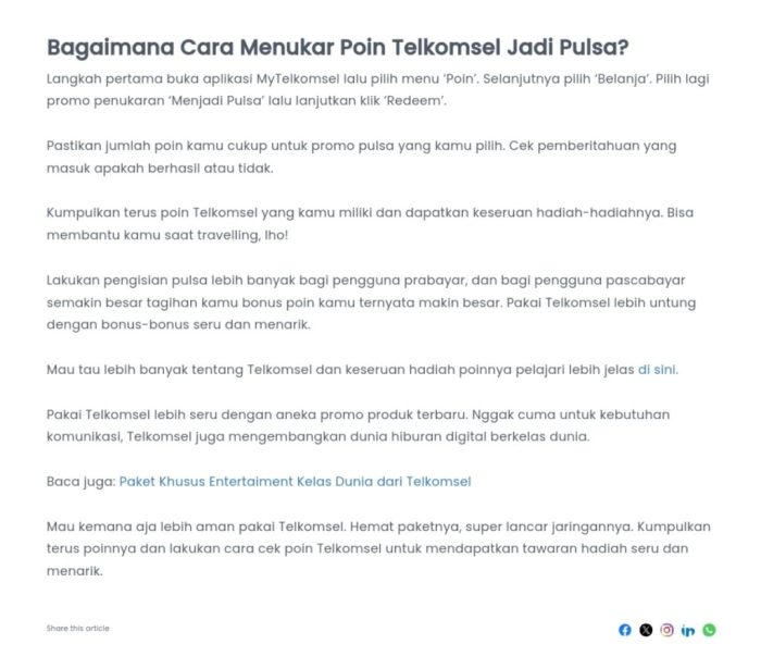 Telkomsel poin tukar jalantikus Telkomsel poin tukar jalantikus