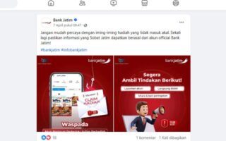 Pemberitahuan-dari-FB-bank-Jatm Undian berhadiah mengatasnamakan bank jatim