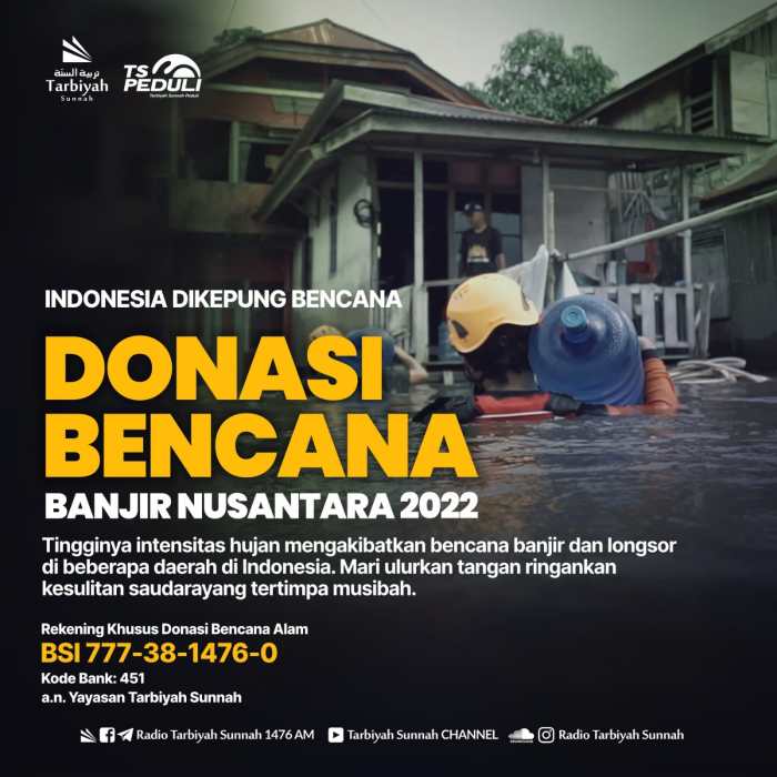 Pamflet kegiatan penggalangan dana untuk membantu korban bencana alam mengatasnamakan kemensetneg ri