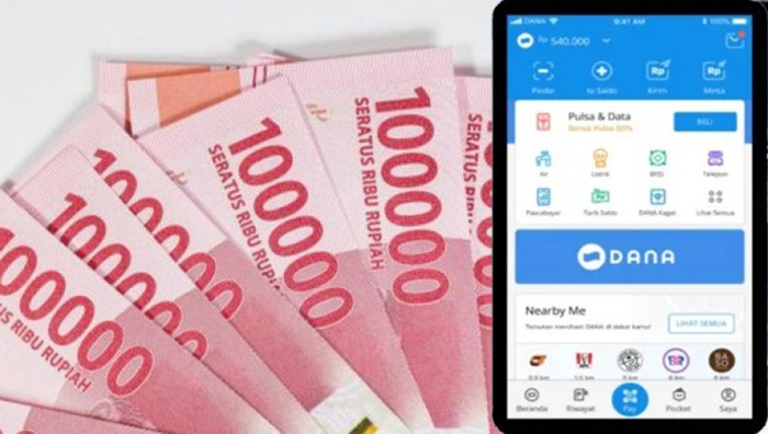 Tautan mengatasnamakan aplikasi dana