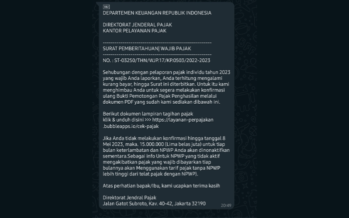 waspada-penipuan-whatsapp-mengaku-dari-djp-sampaikan-ada-kurang-bayar-230508121436 Pesan whatsapp update m pajak mengatasnamakan djp